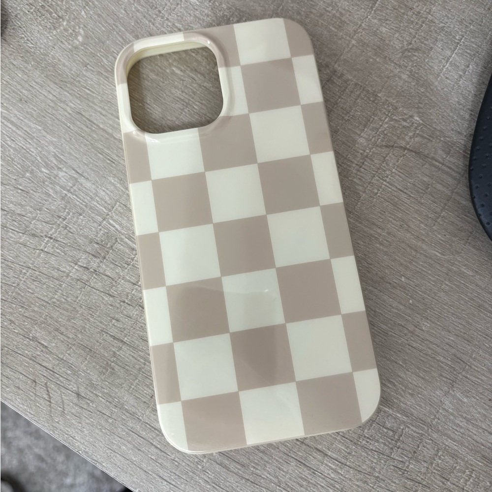 Checkered Beige and Cream Phone Case